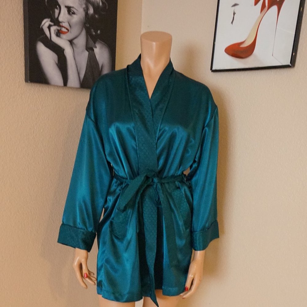 Sexy Emerald Green Victoria’s Secret Robe short